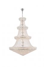 Elegant Lighting V1800G72C/RC - Primo 66 Light Chrome Chandelier Clear Royal Cut Crystal