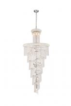 Elegant Lighting V1800SR30C/RC - Spiral 28 Light Chrome Chandelier Clear Royal Cut Crystal