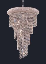 Elegant Lighting V1801SR16C/RC - Spiral 8 Light Chrome Pendant Clear Royal Cut Crystal