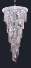 Elegant Lighting V1801SR22C/RC - Spiral 18 Light Chrome Chandelier Clear Royal Cut Crystal