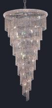 Elegant Lighting V1801SR36C/RC - Spiral 26 Light Chrome Chandelier Clear Royal Cut Crystal