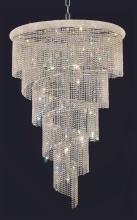 Elegant Lighting V1801SR48C/RC - Spiral 29 Light Chrome Chandelier Clear Royal Cut Crystal