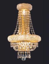 Elegant Lighting V1803W12SG/RC - Primo 4 light Gold Wall Sconce Clear Royal Cut Crystal