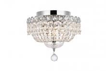 Elegant Lighting V1900F12C/RC - Century 4 Light Chrome Flush Mount Clear Royal Cut Crystal
