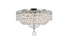 Elegant Lighting V1900F14C/RC - Century 4 Light Chrome Flush Mount Clear Royal Cut Crystal