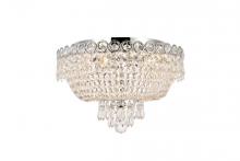 Elegant Lighting V1900F16C/RC - Century 4 Light Chrome Flush Mount Clear Royal Cut Crystal