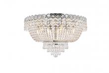 Elegant Lighting V1900F20C/RC - Century 9 Light Chrome Flush Mount Clear Royal Cut Crystal