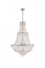 Elegant Lighting V1900G30C/RC - Century 17 Light Chrome Chandelier Clear Royal Cut Crystal