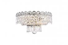 Elegant Lighting V1900W12C/RC - Century 2 Light Chrome Wall Sconce Clear Royal Cut Crystal