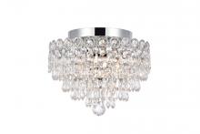 Elegant Lighting V1902F12C/RC - Century 4 Light Chrome Flush Mount Clear Royal Cut Crystal