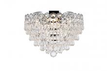 Elegant Lighting V1902F14C/RC - Century 4 Light Chrome Flush Mount Clear Royal Cut Crystal