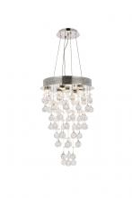 Elegant Lighting V2006D16C/RC - Galaxy 7 Light Chrome Pendant Clear Royal Cut Crystal