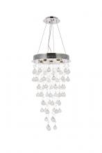 Elegant Lighting V2006D18C/RC - Galaxy 6 Light Chrome Pendant Clear Royal Cut Crystal