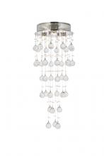 Elegant Lighting V2006F12C/RC - Galaxy 3 Light Chrome Flush Mount Clear Royal Cut Crystal