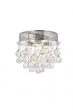 Elegant Lighting V2006F13C/RC - Galaxy 3 Light Chrome Flush Mount Clear Royal Cut Crystal