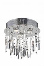 Elegant Lighting V2006F13SC/RC - Galaxy 3 Light Chrome Flush Mount Clear Royal Cut Crystal