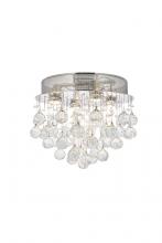 Elegant Lighting V2006F14C/RC - Galaxy 4 Light Chrome Flush Mount Clear Royal Cut Crystal