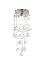 Elegant Lighting V2006F8C/RC - Galaxy 1 Light Chrome Flush Mount Clear Royal Cut Crystal