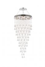 Elegant Lighting V2006G28C/RC - Galaxy 13 Light Chrome Chandelier Clear Royal Cut Crystal