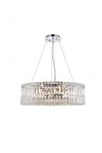 Elegant Lighting V2030D24C/RC - Maxime 12 Light Chrome Chandelier Clear Royal Cut Crystal