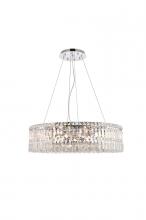 Elegant Lighting V2030D28C/RC - Maxime 12 Light Chrome Chandelier Clear Royal Cut Crystal