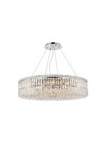 Elegant Lighting V2030D32C/RC - Maxime 18 Light Chrome Chandelier Clear Royal Cut Crystal