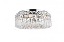 Elegant Lighting V2030F14C/RC - Maxime 4 Light Chrome Flush Mount Clear Royal Cut Crystal
