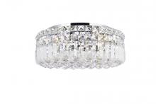 Elegant Lighting V2030F16C/RC - Maxime 5 Light Chrome Flush Mount Clear Royal Cut Crystal