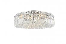 Elegant Lighting V2030F20C/RC - Maxime 6 Light Chrome Flush Mount Clear Royal Cut Crystal