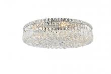 Elegant Lighting V2030F24C/RC - Maxime 9 Light Chrome Flush Mount Clear Royal Cut Crystal