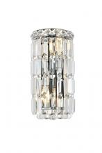 Elegant Lighting V2030W6C/RC - Maxime 2 Light Chrome Wall Sconce Clear Royal Cut Crystal