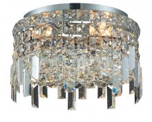 Elegant Lighting V2031F12C/RC - Maxime 4 Light Chrome Flush Mount Clear Royal Cut Crystal