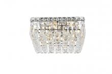 Elegant Lighting V2032F12C/RC - Maxime 4 Light Chrome Flush Mount Clear Royal Cut Crystal