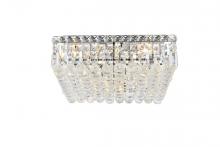 Elegant Lighting V2032F16C/RC - Maxime 6 light Chrome Flush Mount Clear Royal Cut Crystal