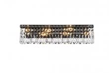Elegant Lighting V2032W26BK/RC - Maxime 26 inch black wall sconce
