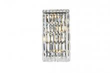 Elegant Lighting V2032W8C/RC - Maxime 4 Light Chrome Wall Sconce Clear Royal Cut Crystal