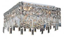Elegant Lighting V2033F12C/RC - Maxime 4 Light Chrome Flush Mount Clear Royal Cut Crystal