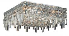 Elegant Lighting V2033F16C/RC - Maxime 6 light Chrome Flush Mount Clear Royal Cut Crystal