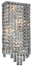 Elegant Lighting V2033W8C/RC - Maxime 4 Light Chrome Wall Sconce Clear Royal Cut Crystal