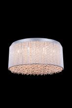 Elegant Lighting V2092F20C/RC - Influx 12 Light Chrome Flush Mount Clear Royal Cut Crystal