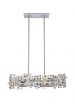 Elegant Lighting V2100D35C/RC - Picasso 6 Light Chrome Pendant Clear Royal Cut Crystal