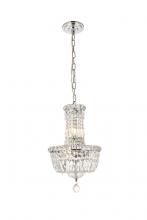 Elegant Lighting V2528D12C/RC - Tranquil 6 Light Chrome Pendant Clear Royal Cut Crystal