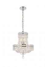 Elegant Lighting V2528D14C/RC - Tranquil 6 Light Chrome Pendant Clear Royal Cut Crystal