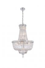 Elegant Lighting V2528D22C/RC - Tranquil 22 Light Chrome Chandelier Clear Royal Cut Crystal