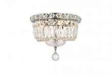Elegant Lighting V2528F10C/RC - Tranquil 4 Light Chrome Flush Mount Clear Royal Cut Crystal