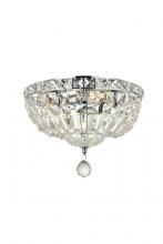 Elegant Lighting V2528F12C/RC - Tranquil 4 Light Chrome Flush Mount Clear Royal Cut Crystal