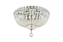 Elegant Lighting V2528F16C/RC - Tranquil 6 Light Chrome Flush Mount Clear Royal Cut Crystal