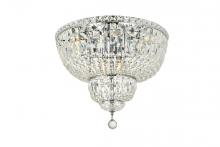 Elegant Lighting V2528F20C/RC - Tranquil 10 Light Chrome Flush Mount Clear Royal Cut Crystal