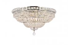 Elegant Lighting V2528F24C/RC - Tranquil 12 Light Chrome Flush Mount Clear Royal Cut Crystal