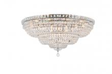 Elegant Lighting V2528F36C/RC - Tranquil 21 Light Chrome Flush Mount Clear Royal Cut Crystal